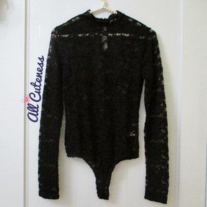 Black Lace Bodysuit Size Medium